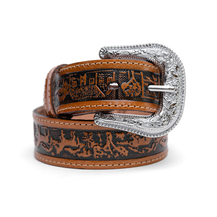 Cinto Country Infantil Entalhado Whisky