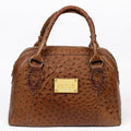 Bolsa Feminina Strut em Couro de Avestruz Baú Whisky - Strut