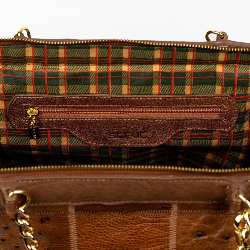 Bolsa Feminina Strut em Couro de Avestruz Doctor Whisky - Strut