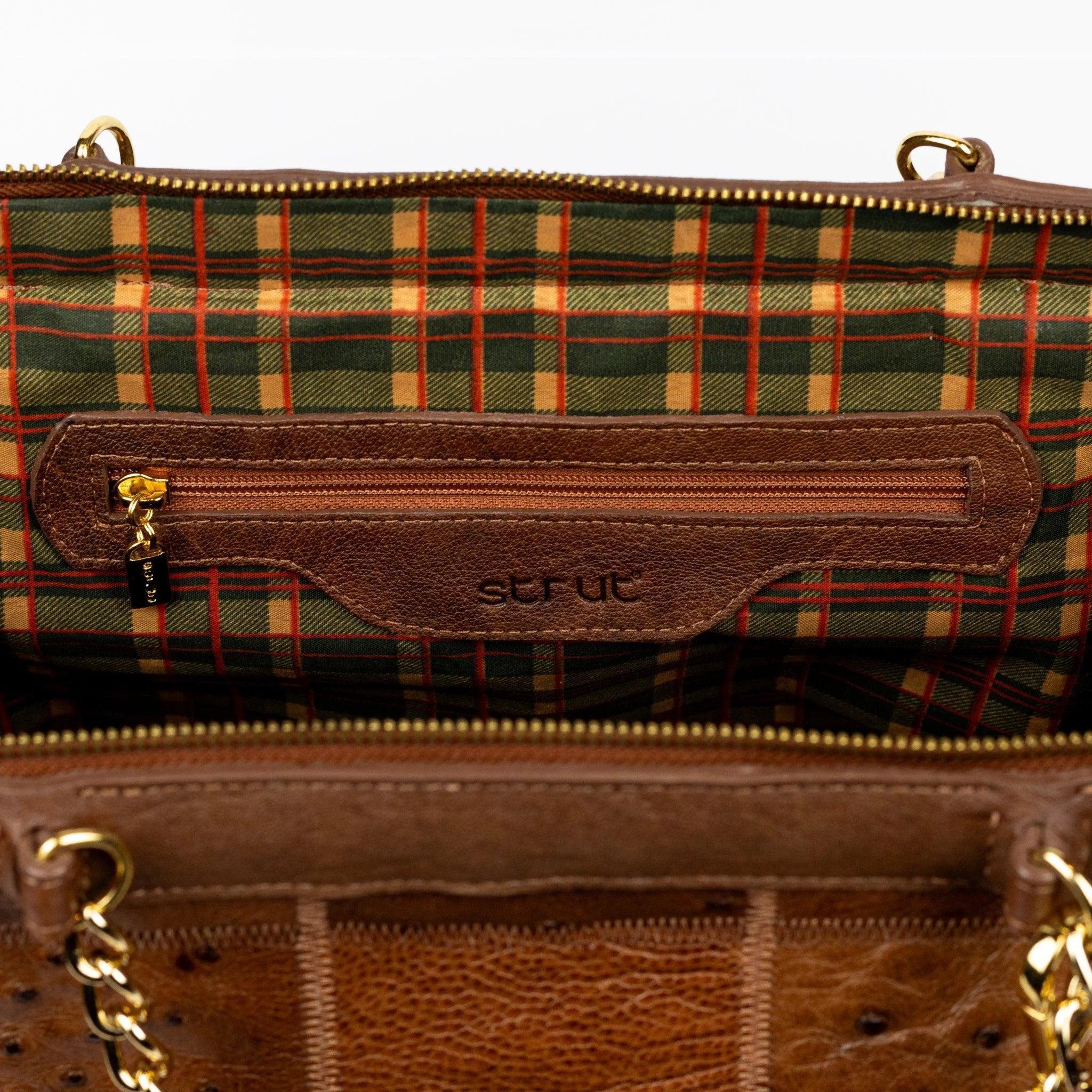 Bolsa Feminina Strut em Couro de Avestruz Doctor Whisky - Strut