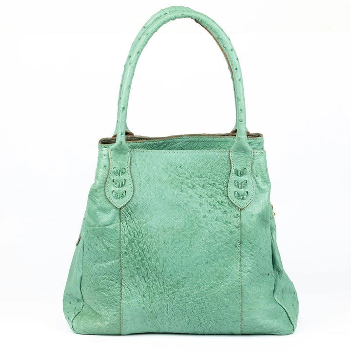 Bolsa Feminina Strut em Couro de Avestruz Sacola Verde - Strut