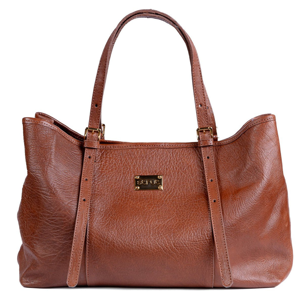 Bolsa Feminina Strut em Couro de Carneiro - Caramelo - Strut