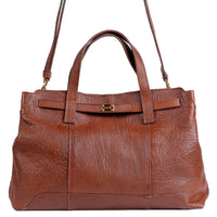 Bolsa Feminina Strut Tipo Mala em Couro de Carneiro - Caramelo - Strut