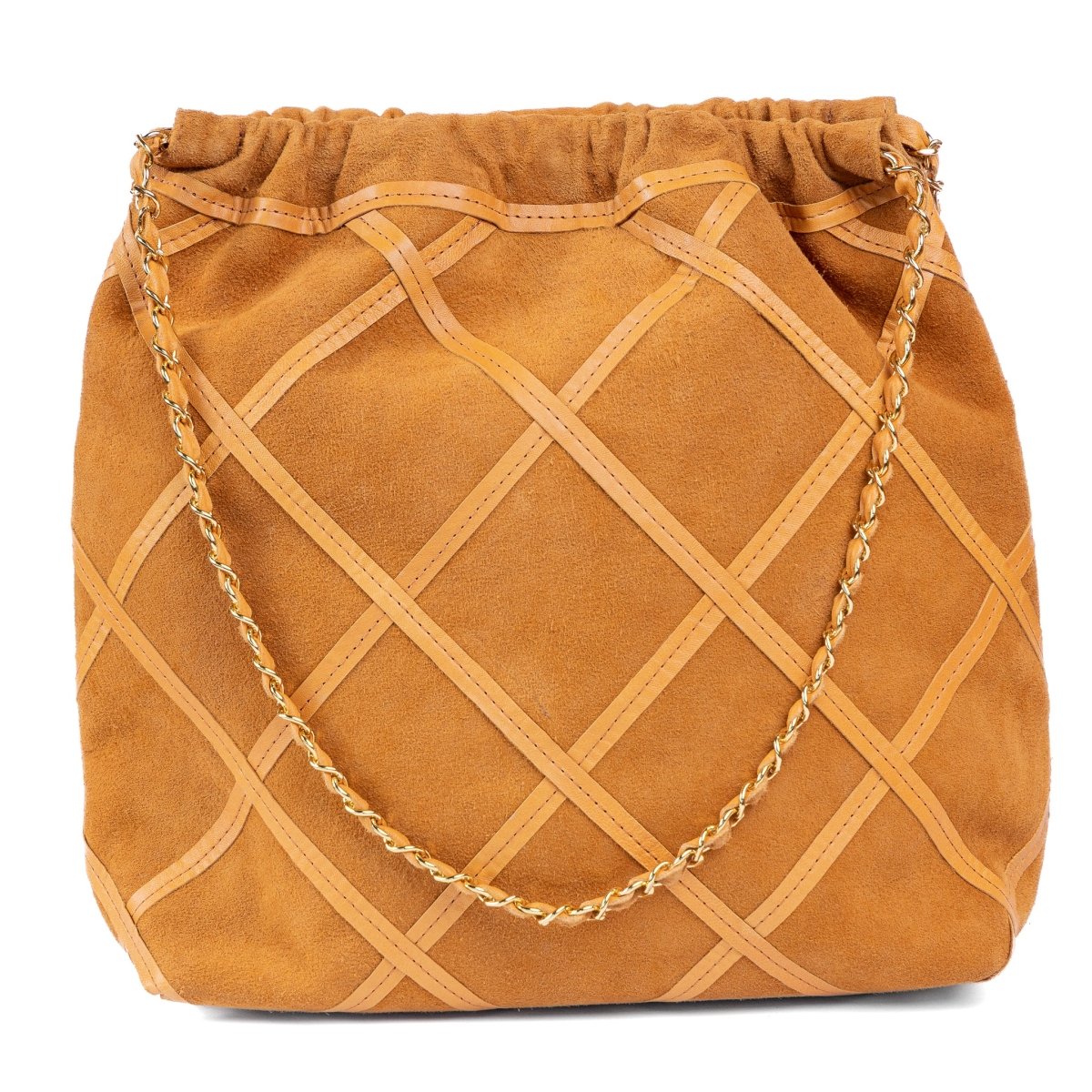 Bolsa Grande em Couro Camurça Strut - Chestnut - Strut