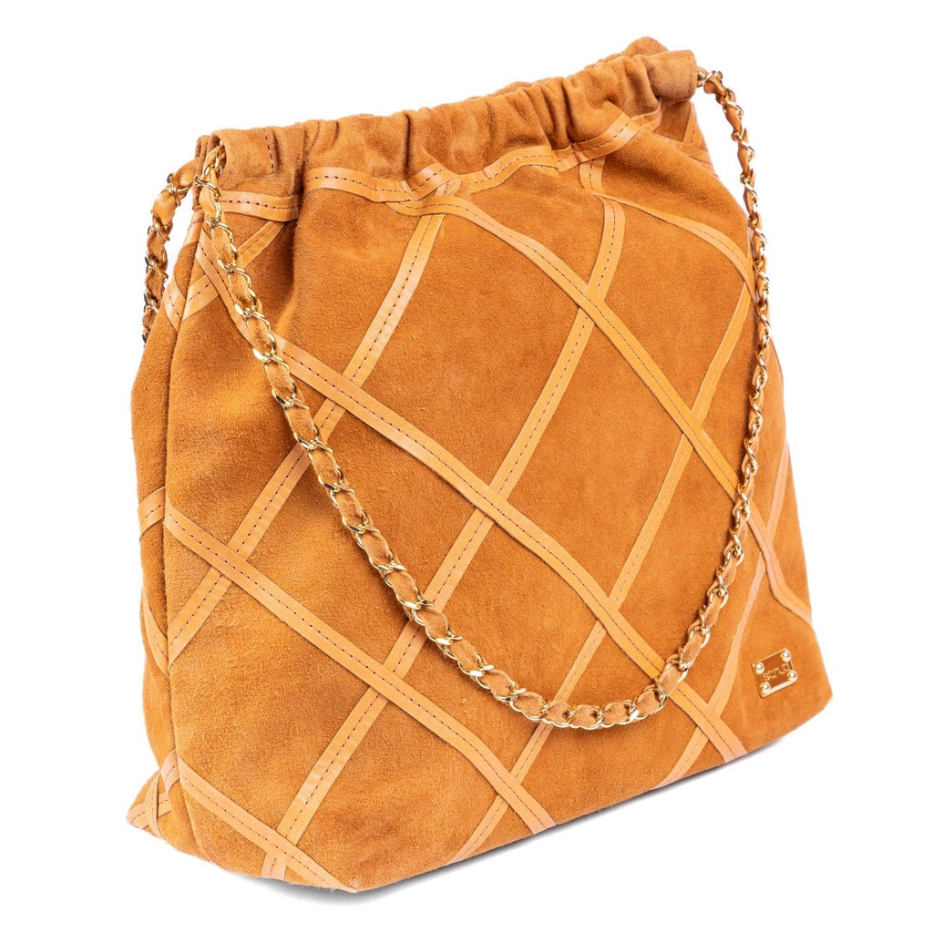 Bolsa Grande em Couro Camurça Strut - Chestnut - Strut