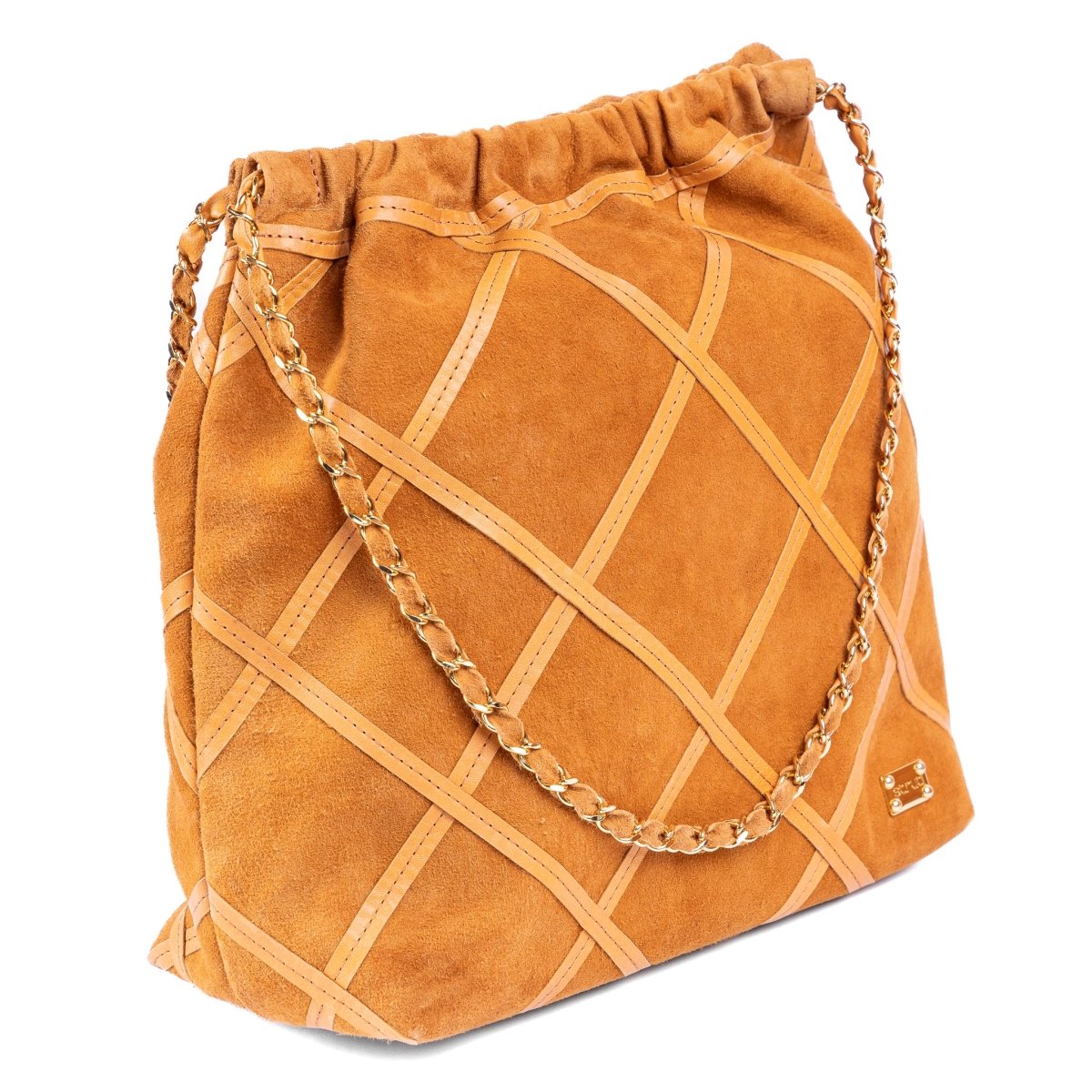 Bolsa Grande em Couro Camurça Strut - Chestnut - Strut