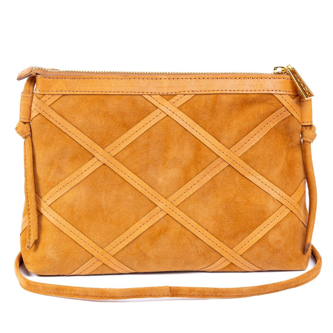 Bolsa Pequena em Couro Camurça Strut - Chestnut - Strut