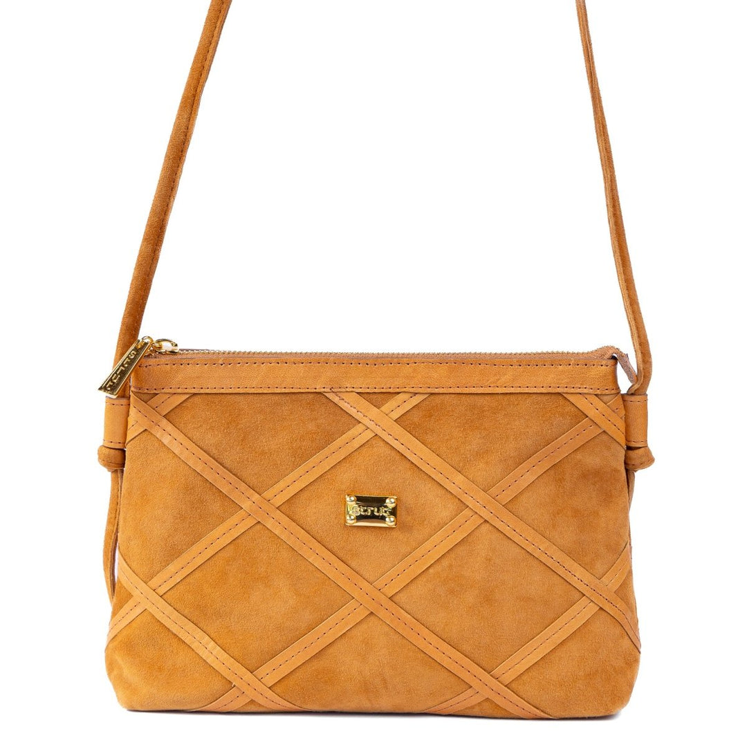 Bolsa Pequena em Couro Camurça Strut - Chestnut - Strut