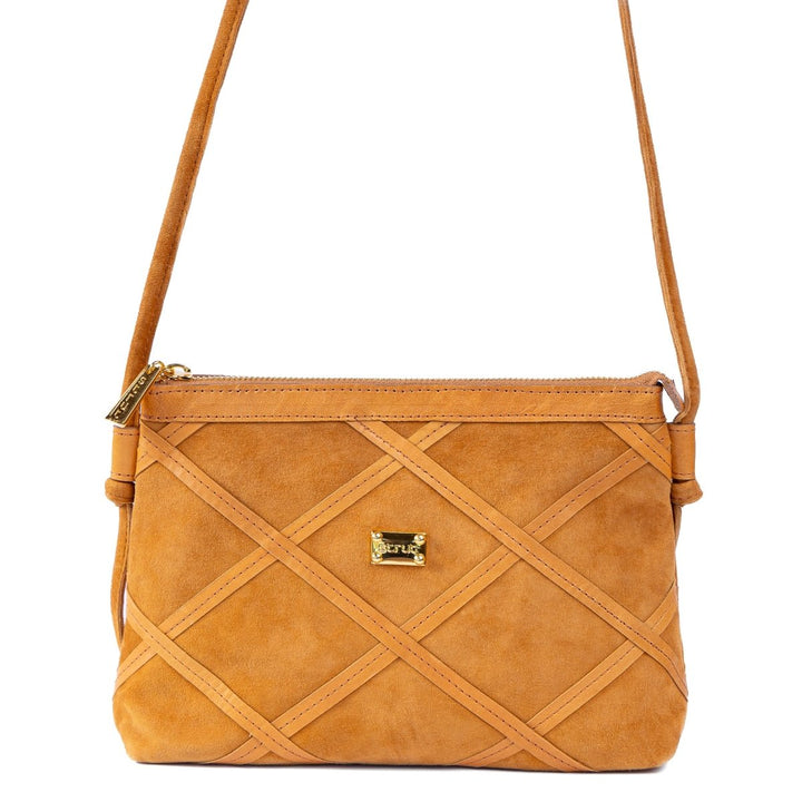 Bolsa Pequena em Couro Camurça Strut - Chestnut - Strut