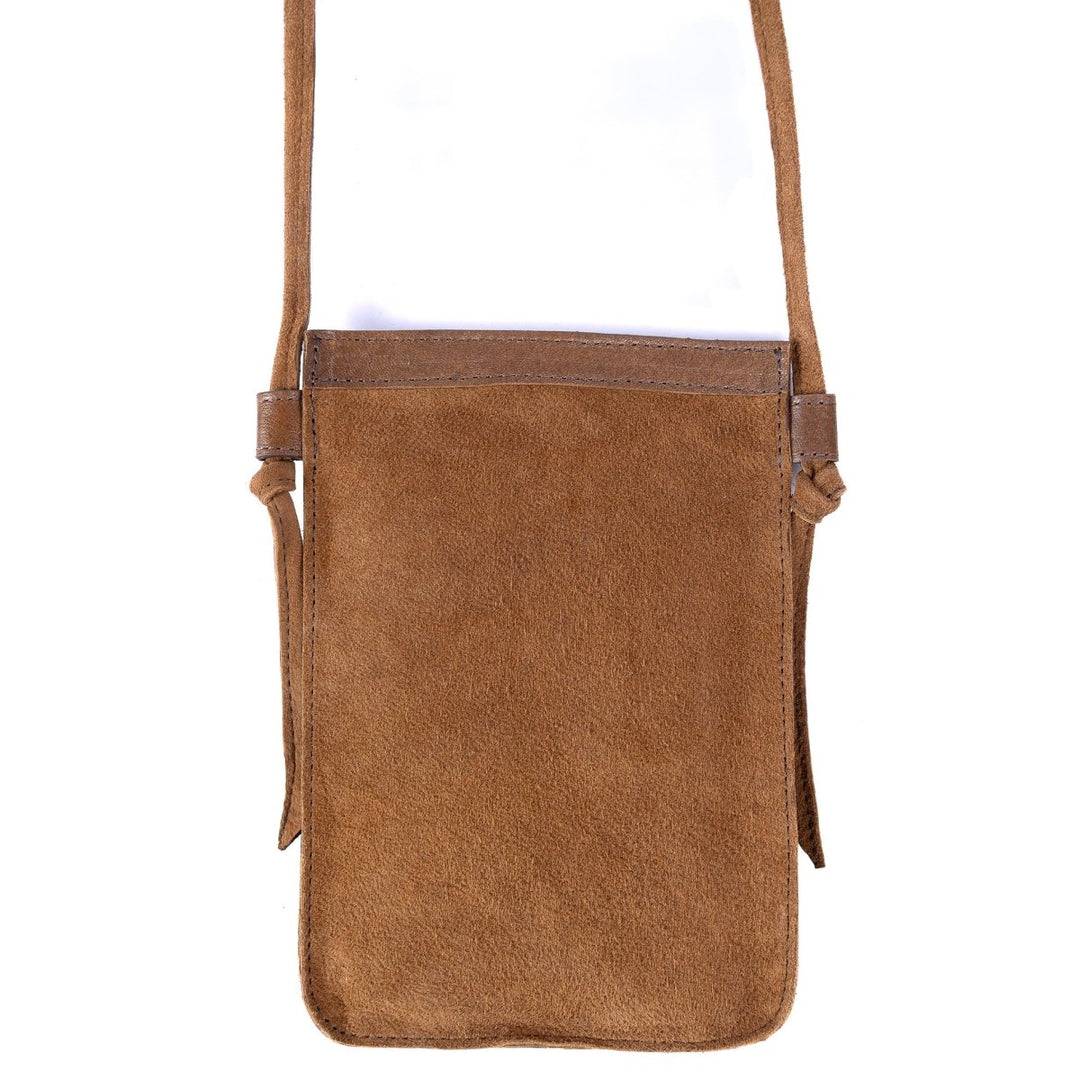 Bolsa Porta Celular em Couro Camurça - Tabaco - Strut