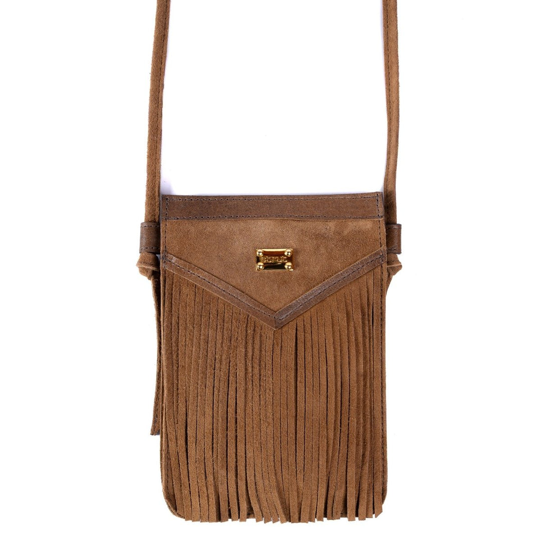 Bolsa Porta Celular em Couro Camurça - Tabaco - Strut