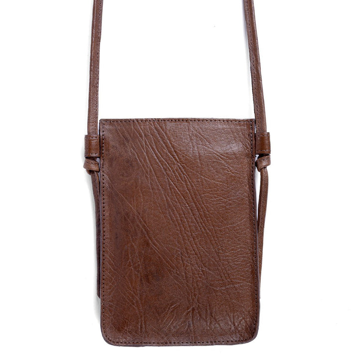 Bolsa Porta Celular Strut em Couro de Carneiro - Tabaco - Strut