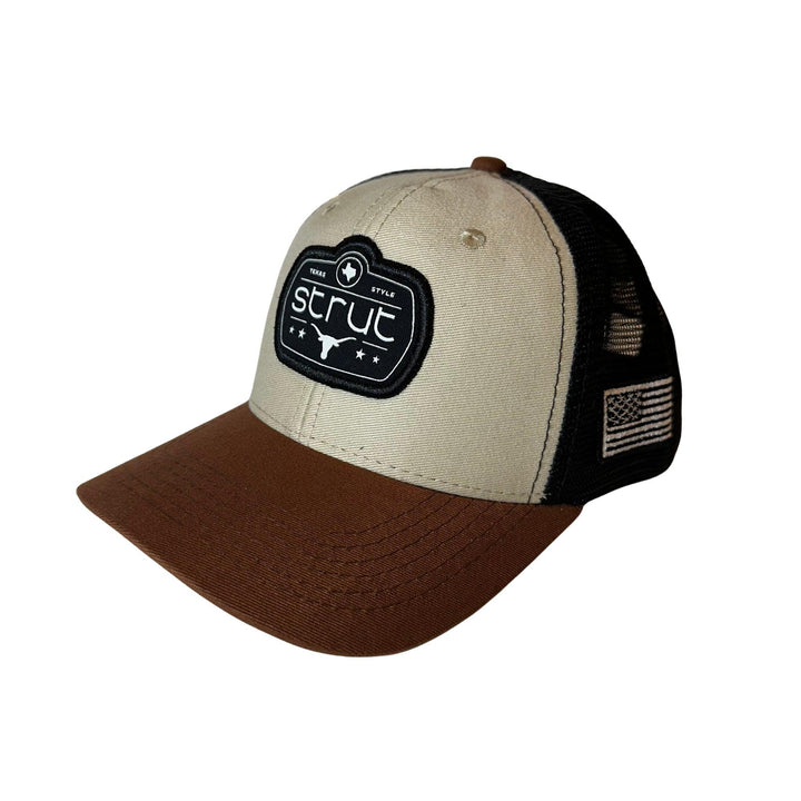 Boné Strut Trucker Marrom e Bege - Strut