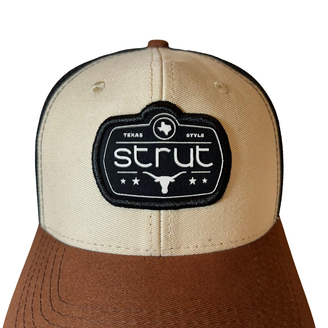 Boné Strut Trucker Marrom e Bege - Strut