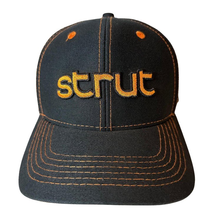 Boné Strut Trucker Preto e Laranja - Strut