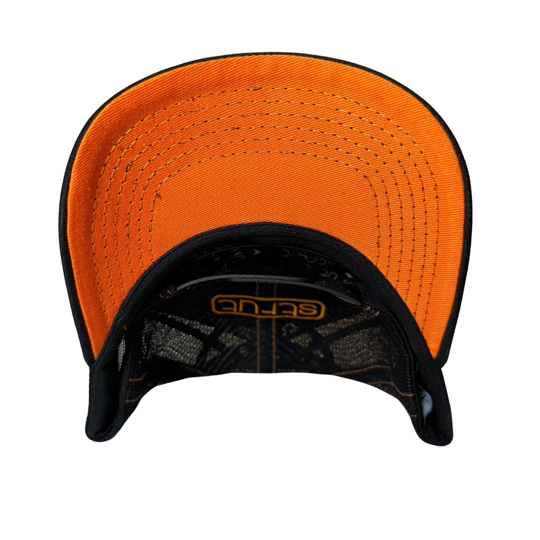 Boné Strut Trucker Preto e Laranja - Strut