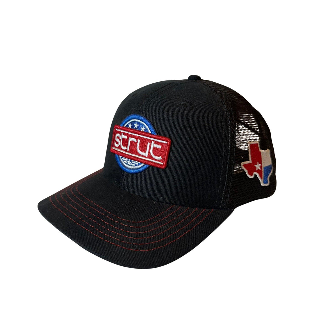 Boné Strut Trucker Preto e Vermelho - Strut