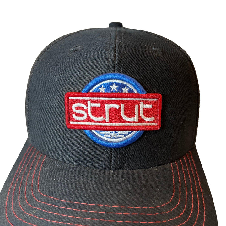 Boné Strut Trucker Preto e Vermelho - Strut