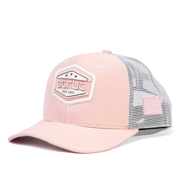 Boné Trucker Strut Tela Bandeira EUA Rosa Bebê - Strut