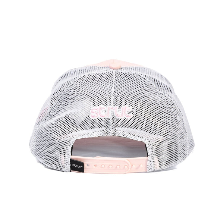 Boné Trucker Strut Tela Bandeira EUA Rosa Bebê - Strut