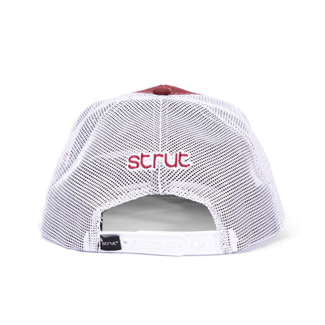 Boné Trucker Tela Bandeira Texas Strut Bordô e Branco - Strut