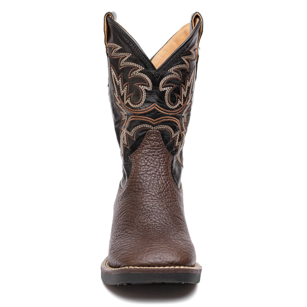 Bota em Couro Bovino com Cano Bordado Café - Strut