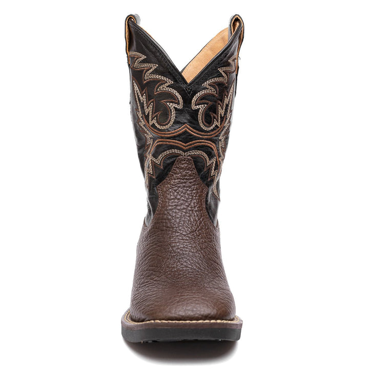 Bota em Couro Bovino com Cano Bordado Café - Strut