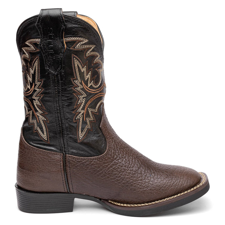 Bota em Couro Bovino com Cano Bordado Café - Strut