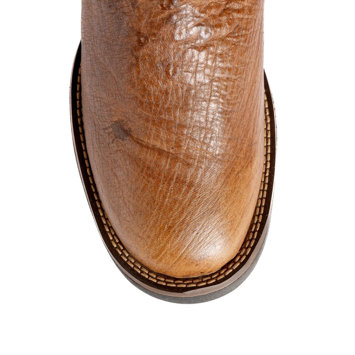 Bota Masculina em Couro de Avestruz Liso Tabaco - Strut