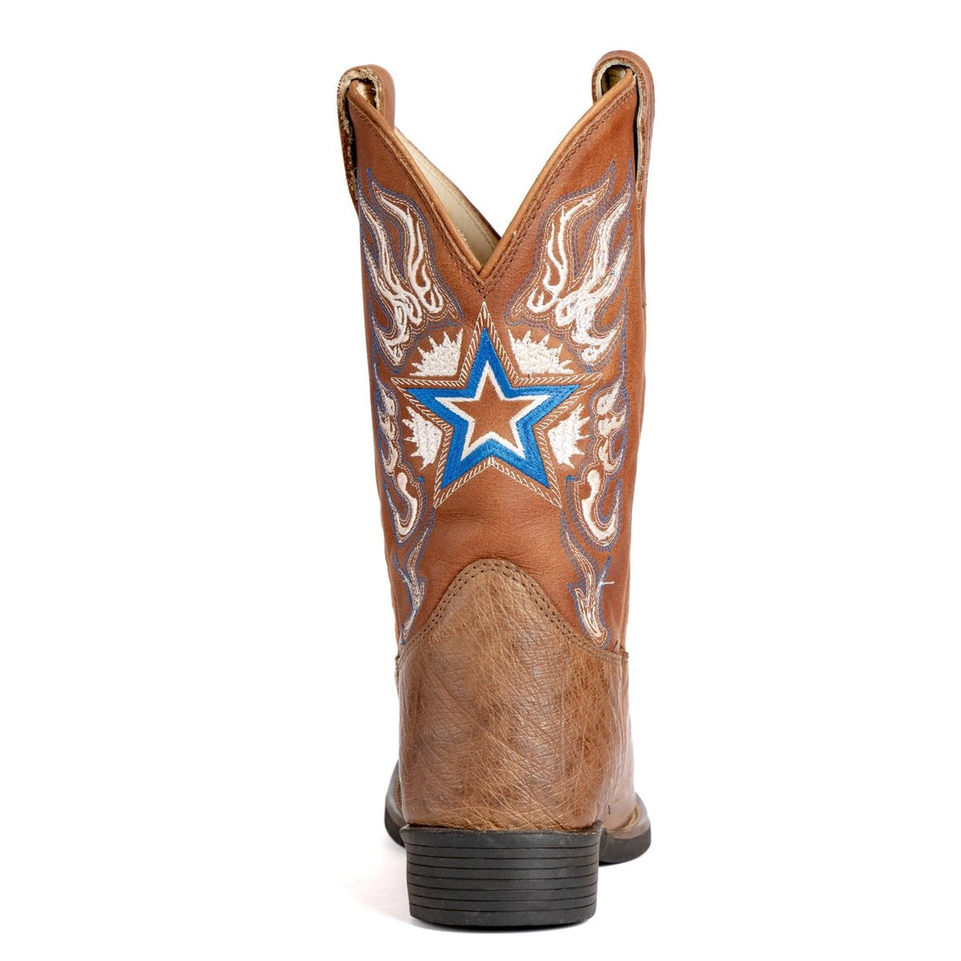 Bota Masculina em Couro de Avestruz Liso Tabaco - Strut