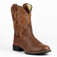 Bota Masculina Strut em Couro de Avestruz Liso Whisky - Strut