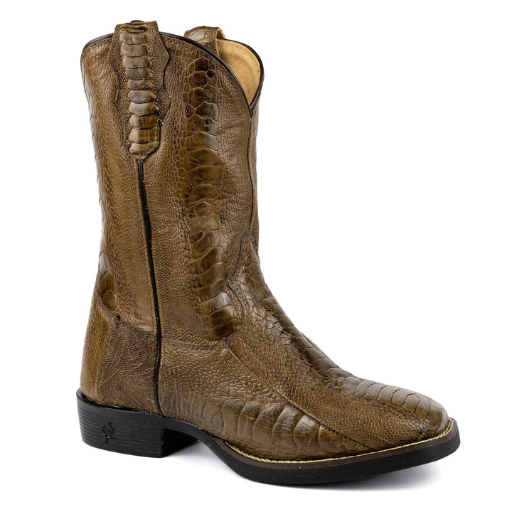 Bota Masculina Strut em Couro de Canela de Avestruz Tabaco - Strut