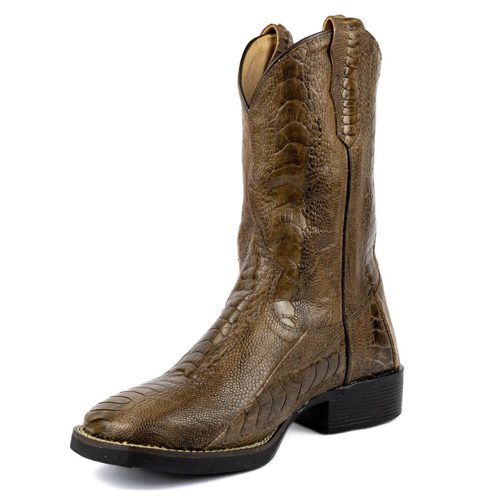 Bota Masculina Strut em Couro de Canela de Avestruz Tabaco - Strut