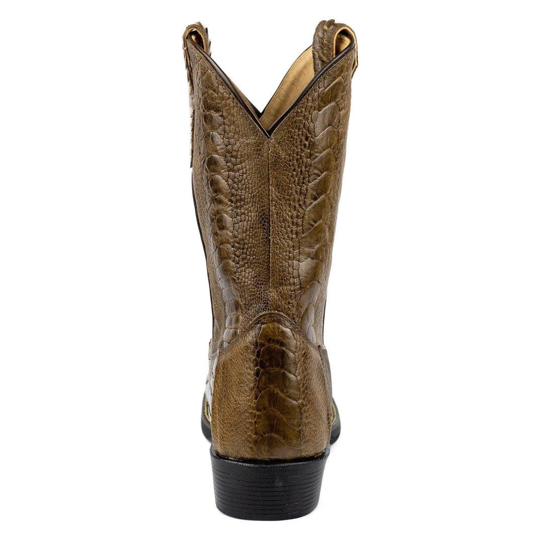 Bota Masculina Strut em Couro de Canela de Avestruz Tabaco - Strut