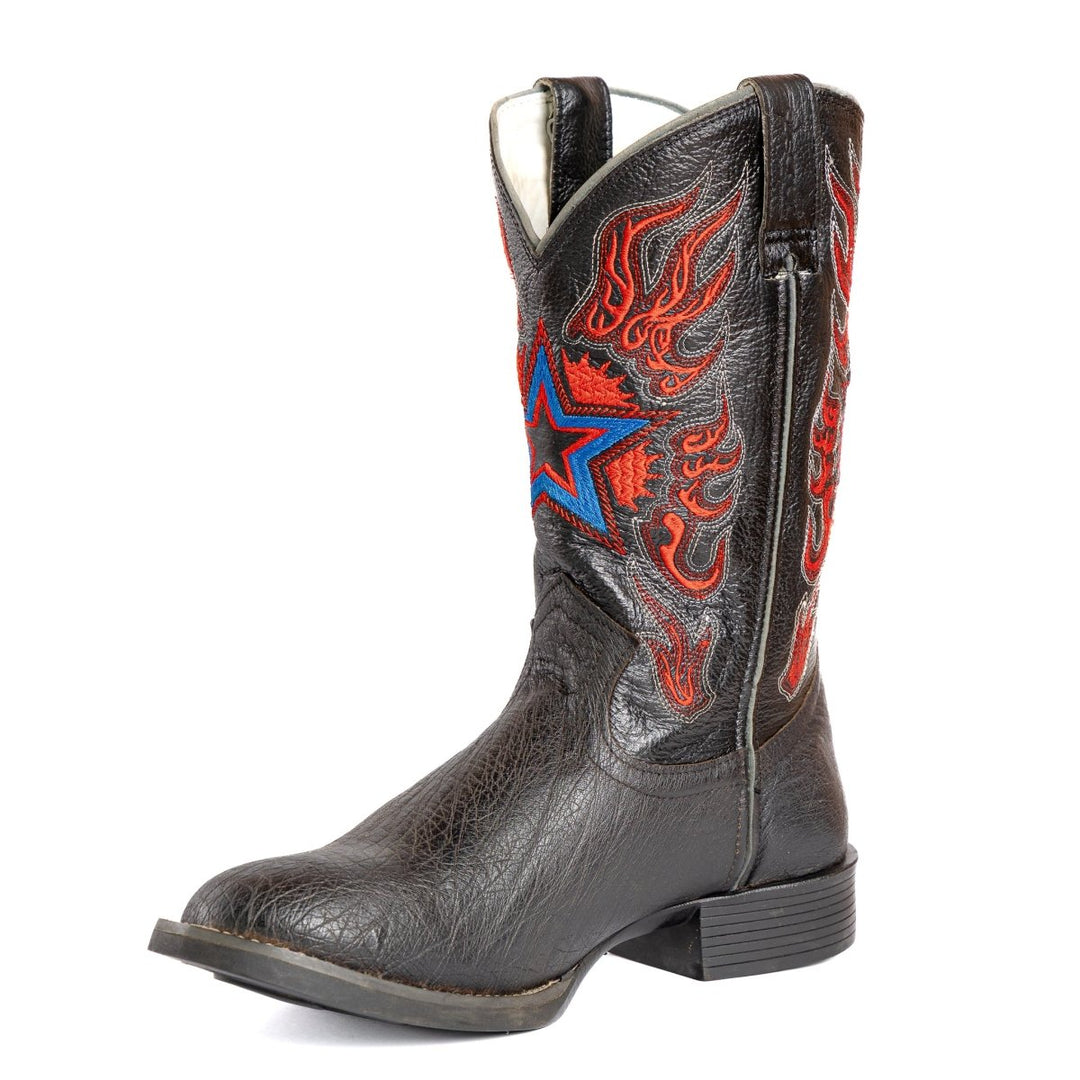 Bota Strut Masculina Couro de Avestruz Bico Redondo Preta - Strut
