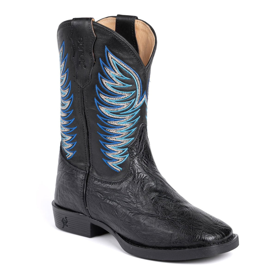 Bota Strut Masculina Em Couro De Carneiro Corrugado Preto - Strut