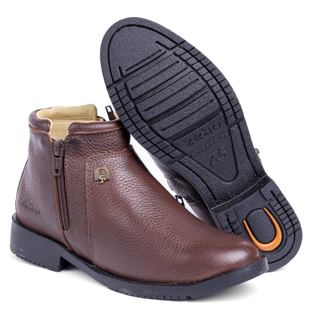 Botina Feminina Zebu em Couro Bovino 73090FL04 - Strut