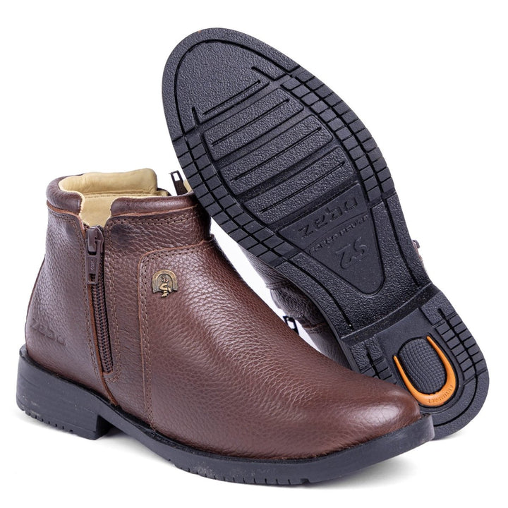 Botina Feminina Zebu em Couro Bovino 73090FL04 - Strut