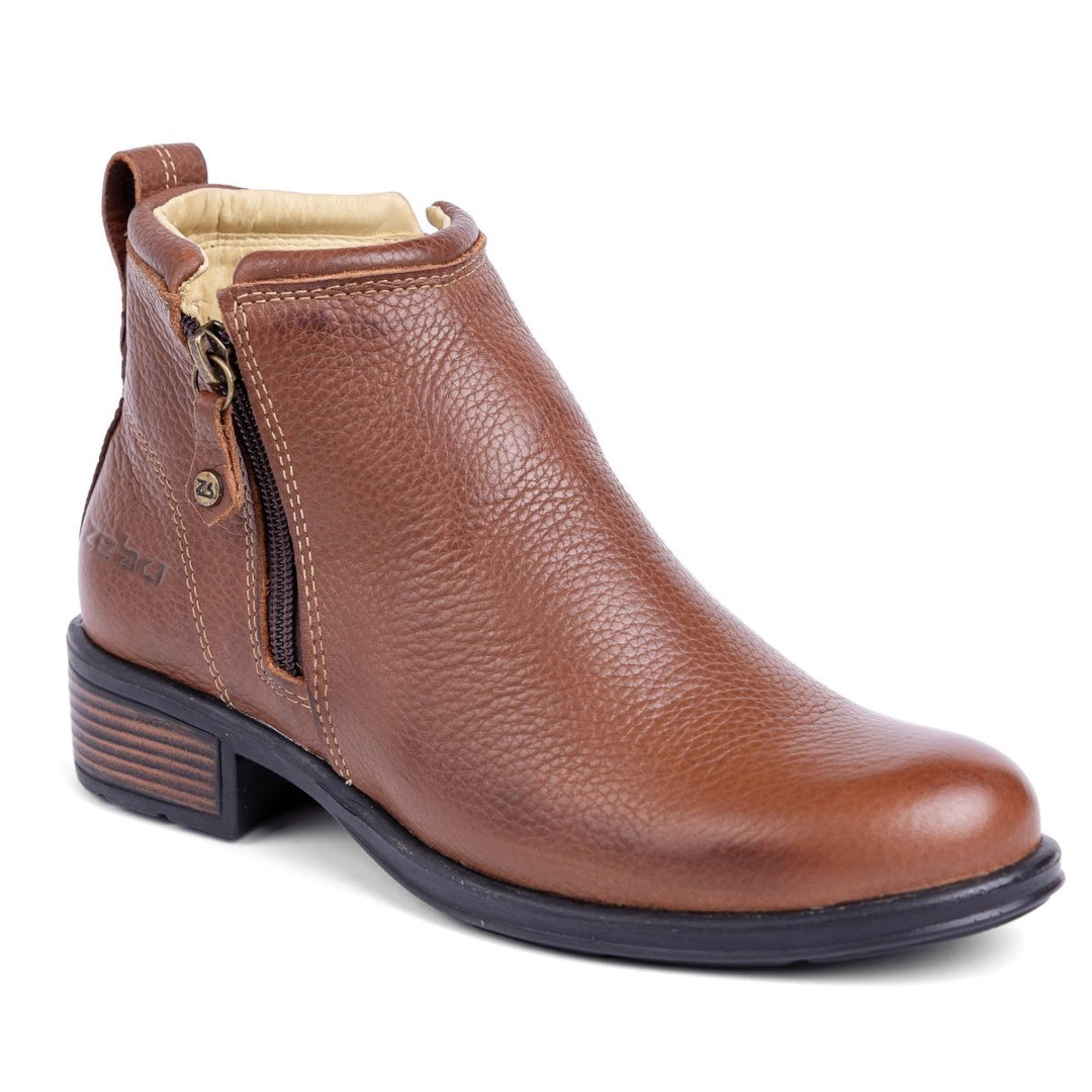 Botina Feminina Zebu em Couro Bovino 87020FL07 - Strut