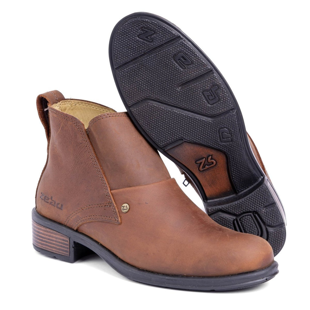 Botina Feminina Zebu em Couro Bovino 87040MS05 - Strut