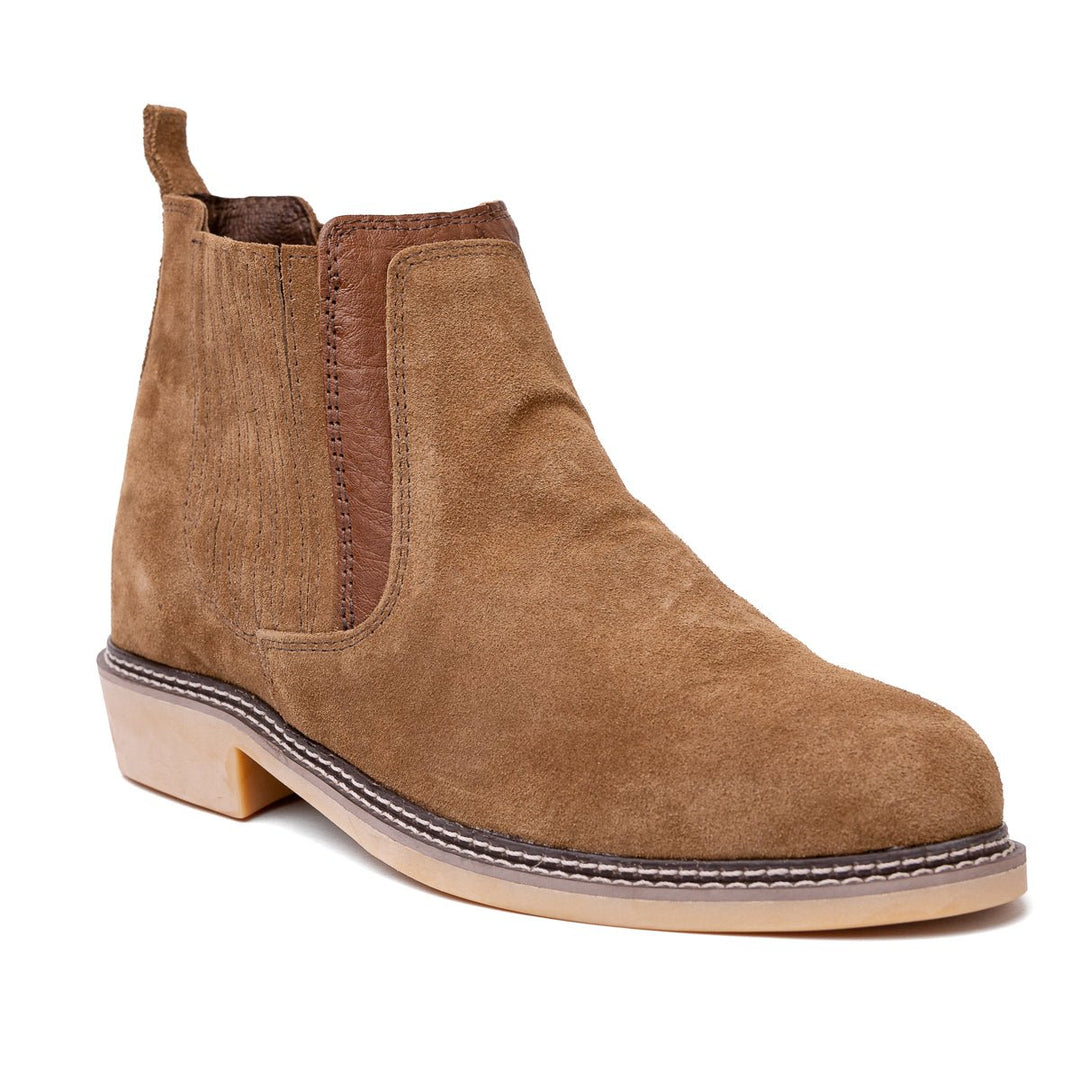 Botina Masculina Couro Bovino com Detalhe em Avestruz - Charmy - Strut