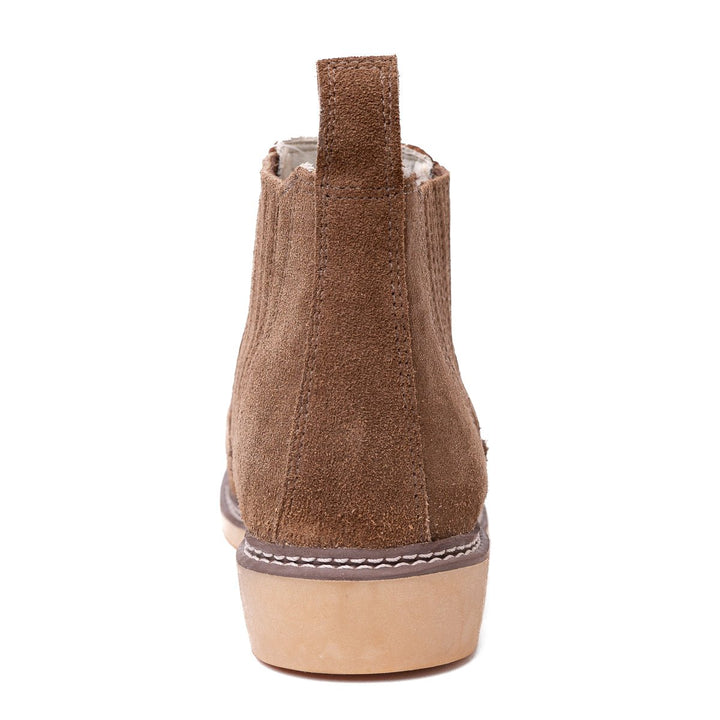 Botina Masculina Couro Bovino com Detalhe em Avestruz - Tabaco - Strut