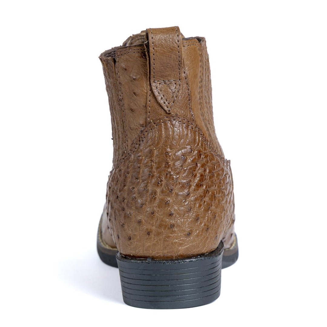 Botina Masculina Strut em Couro de Avestruz Cheio ST3027 - Strut