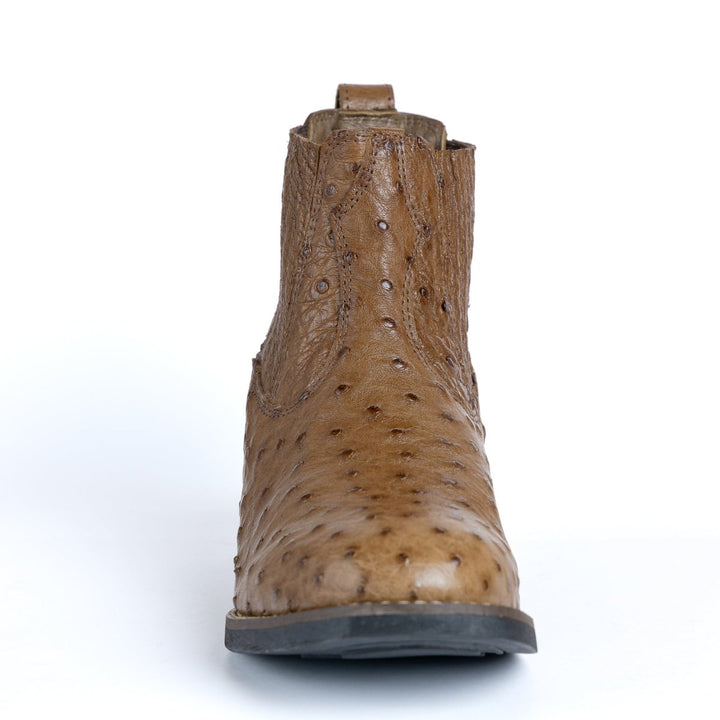 Botina Masculina Strut em Couro de Avestruz Cheio ST3027 - Strut