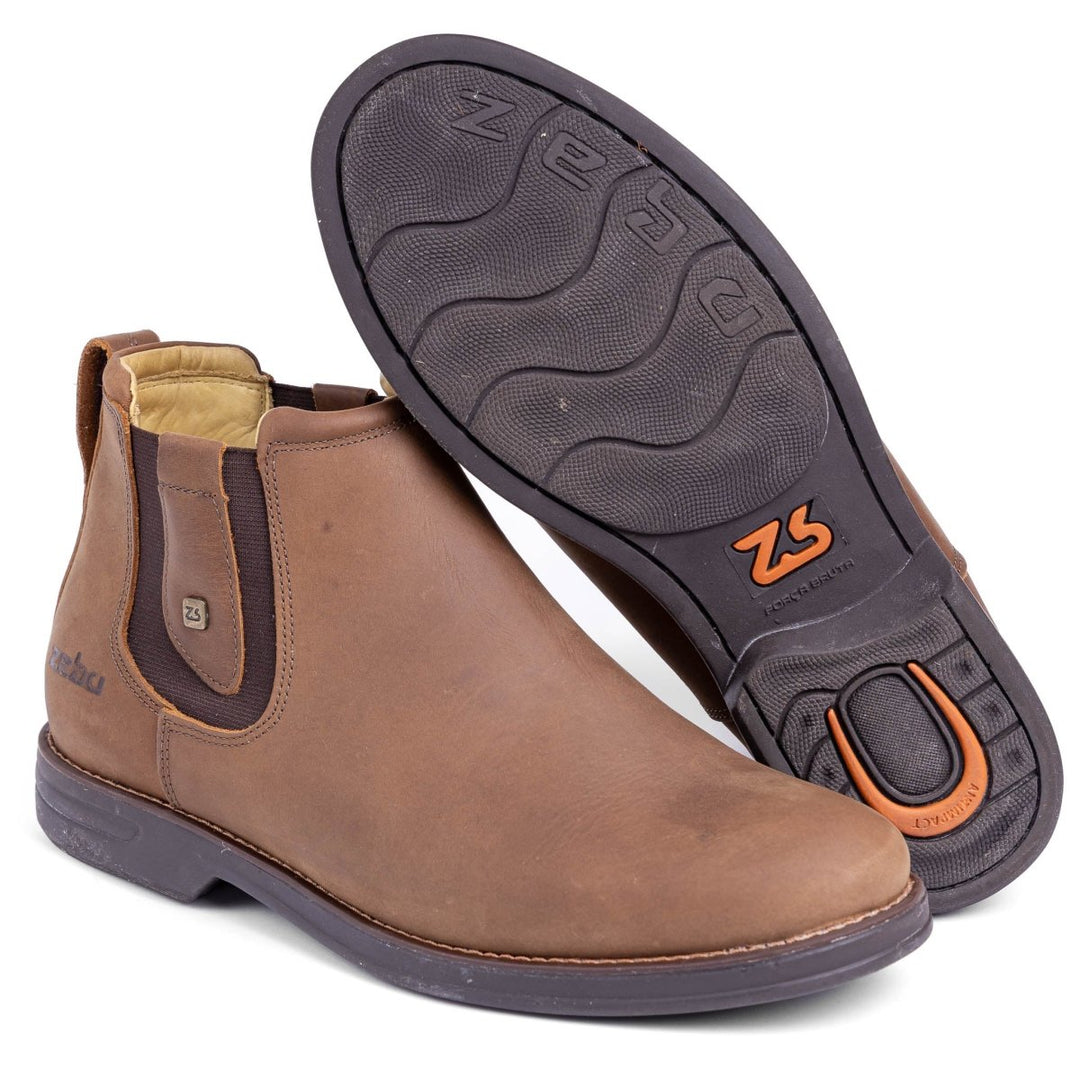 Botina Masculina Zebu em Couro Bovino 59080MS06 Sela - Strut