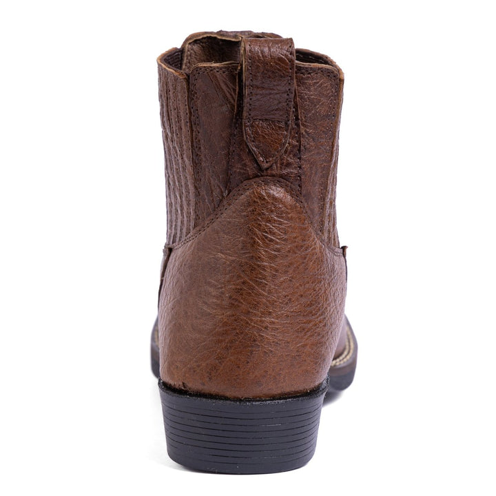 Botina Strut Masculina em Couro de Carneiro Corrugado Tabaco - Strut