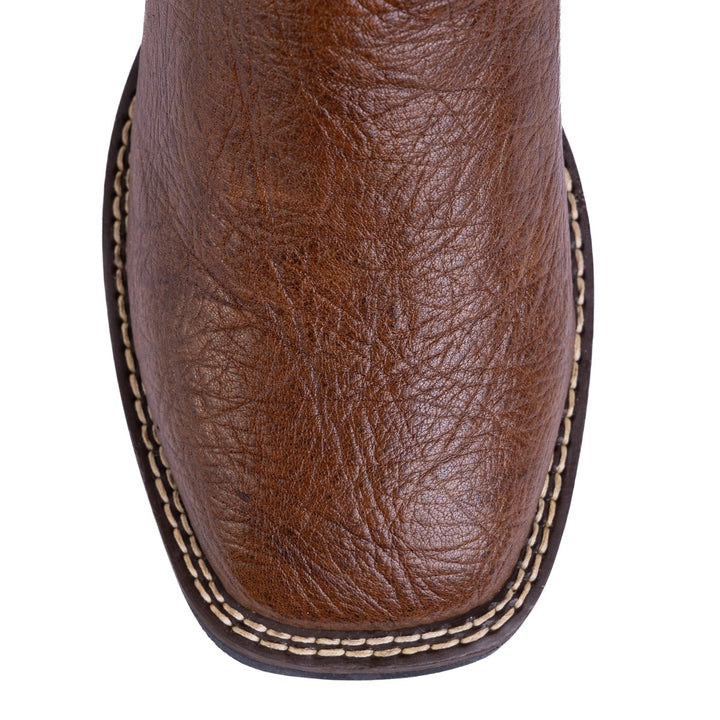 Botina Strut Masculina em Couro de Carneiro Corrugado Tabaco - Strut