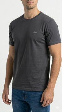 Camiseta masculina básica Confort Dry Cinza