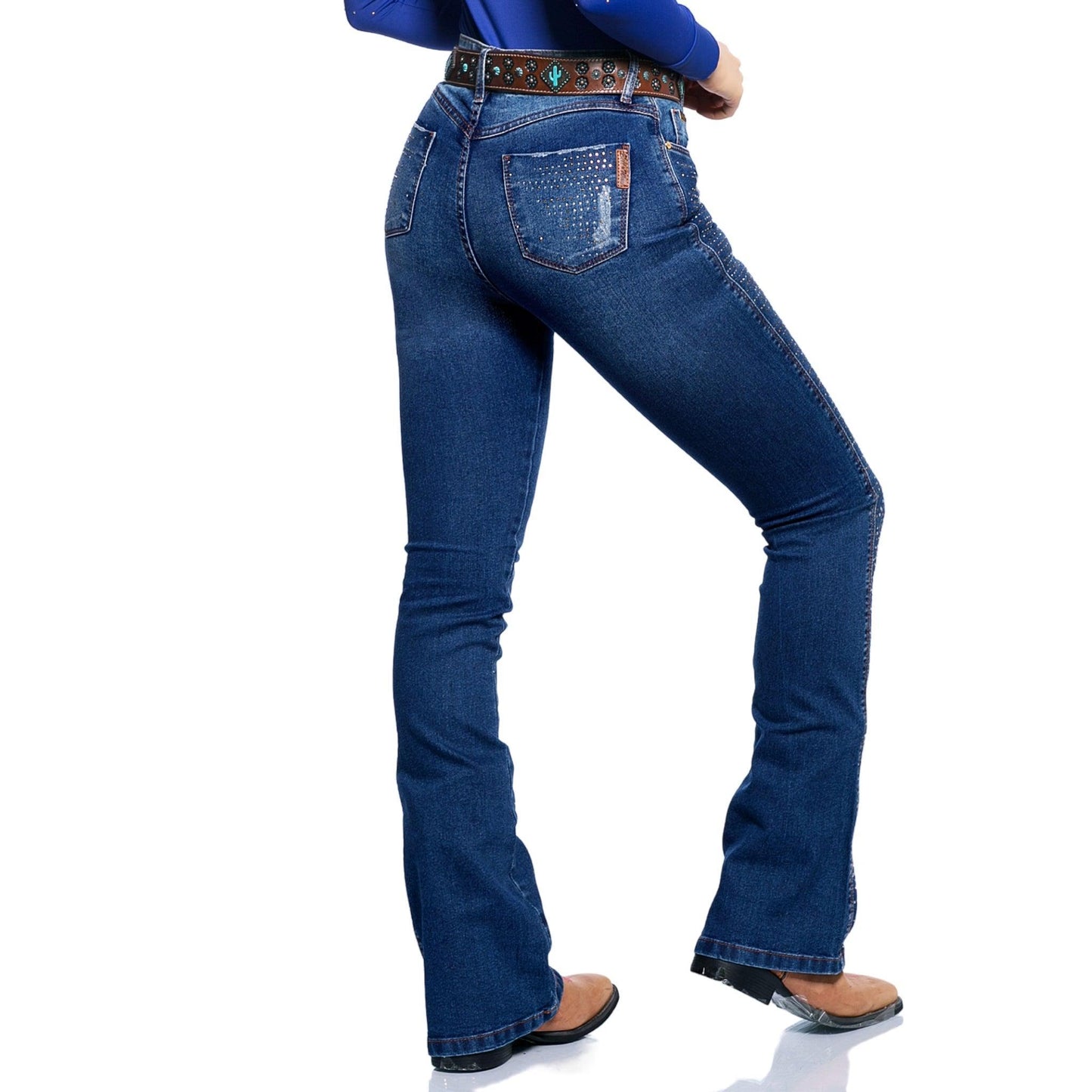 Calça Jeans Feminina Com Strass Bill Way Coutry BW777 - Strut
