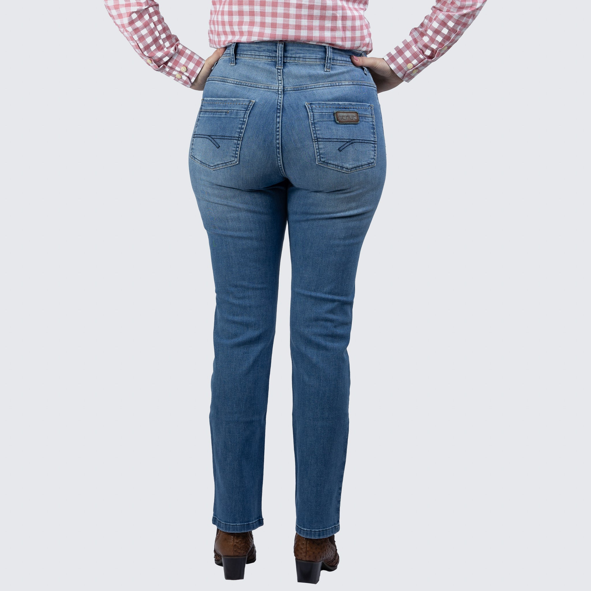 Calça Jeans Reta Feminina Stone Strut - Strut